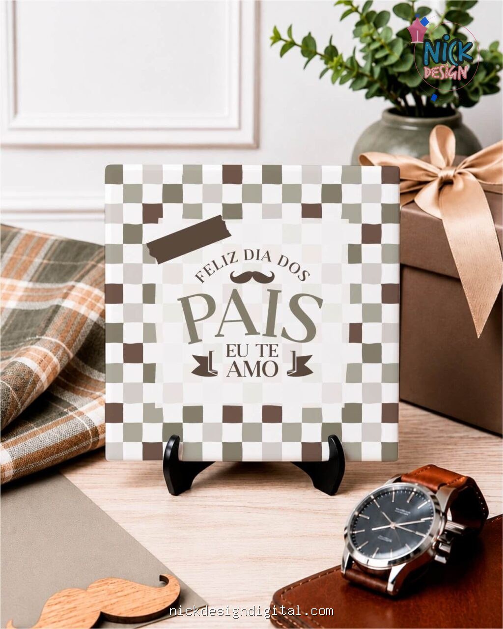 Dia dos Pais V6 SEM FOTO - Artes para Azulejos - Imagem 4