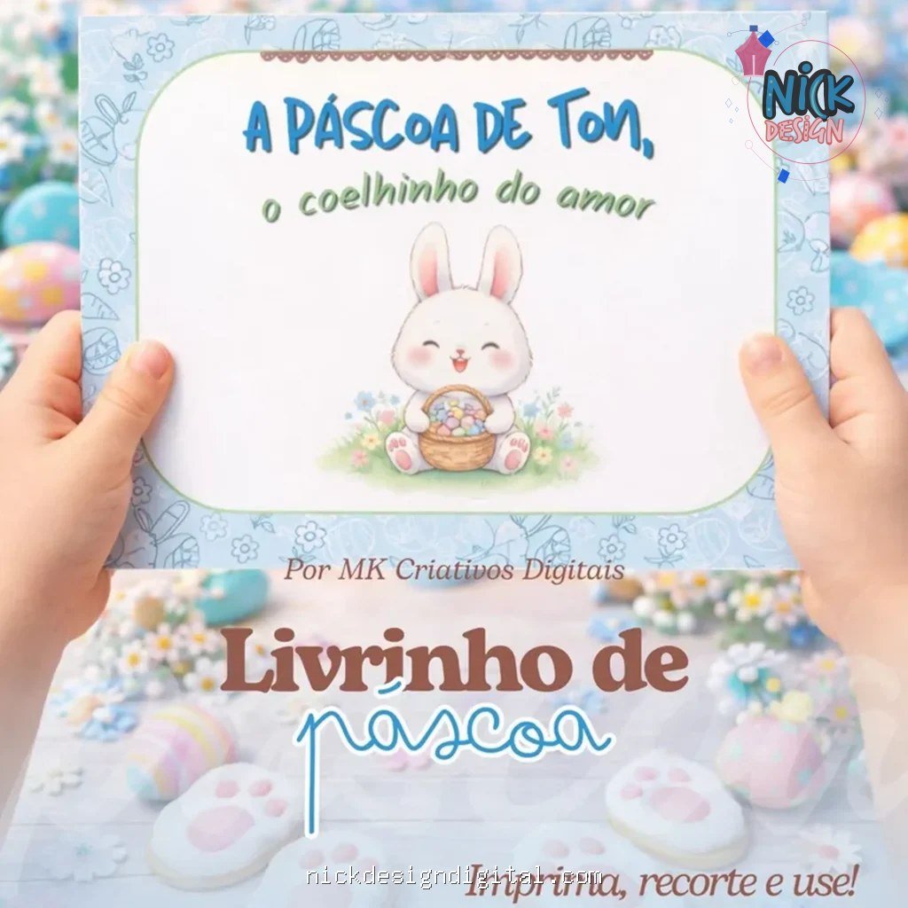 Livrinho Páscoa - Coelhinho Ton - Imagem 1