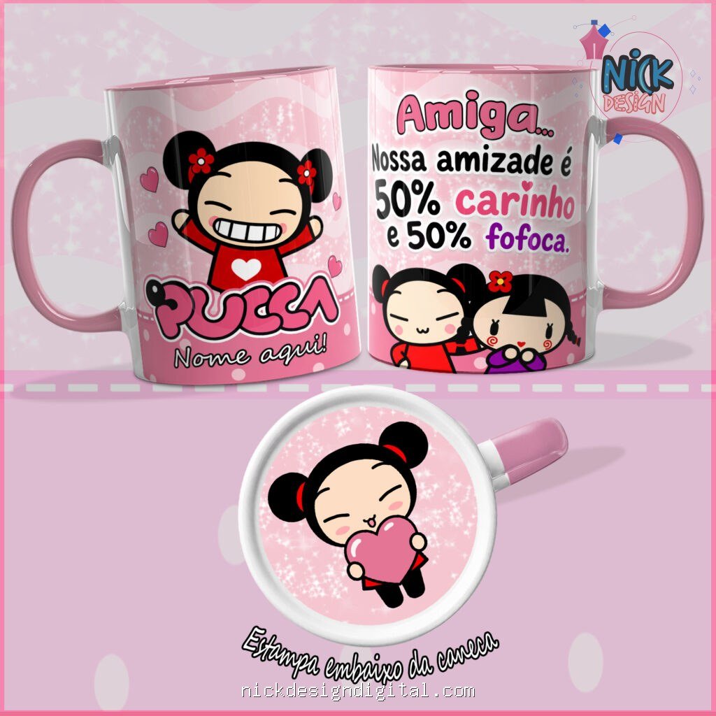 Pucca Amigas + Estampa Exclusiva para o Fundo da Caneca - Imagem 5