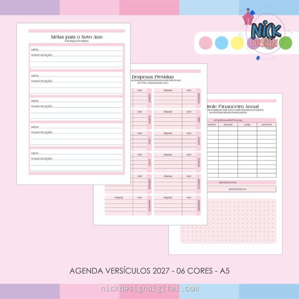 Agenda Versículos 2027 - 06 Cores - Imagem 5
