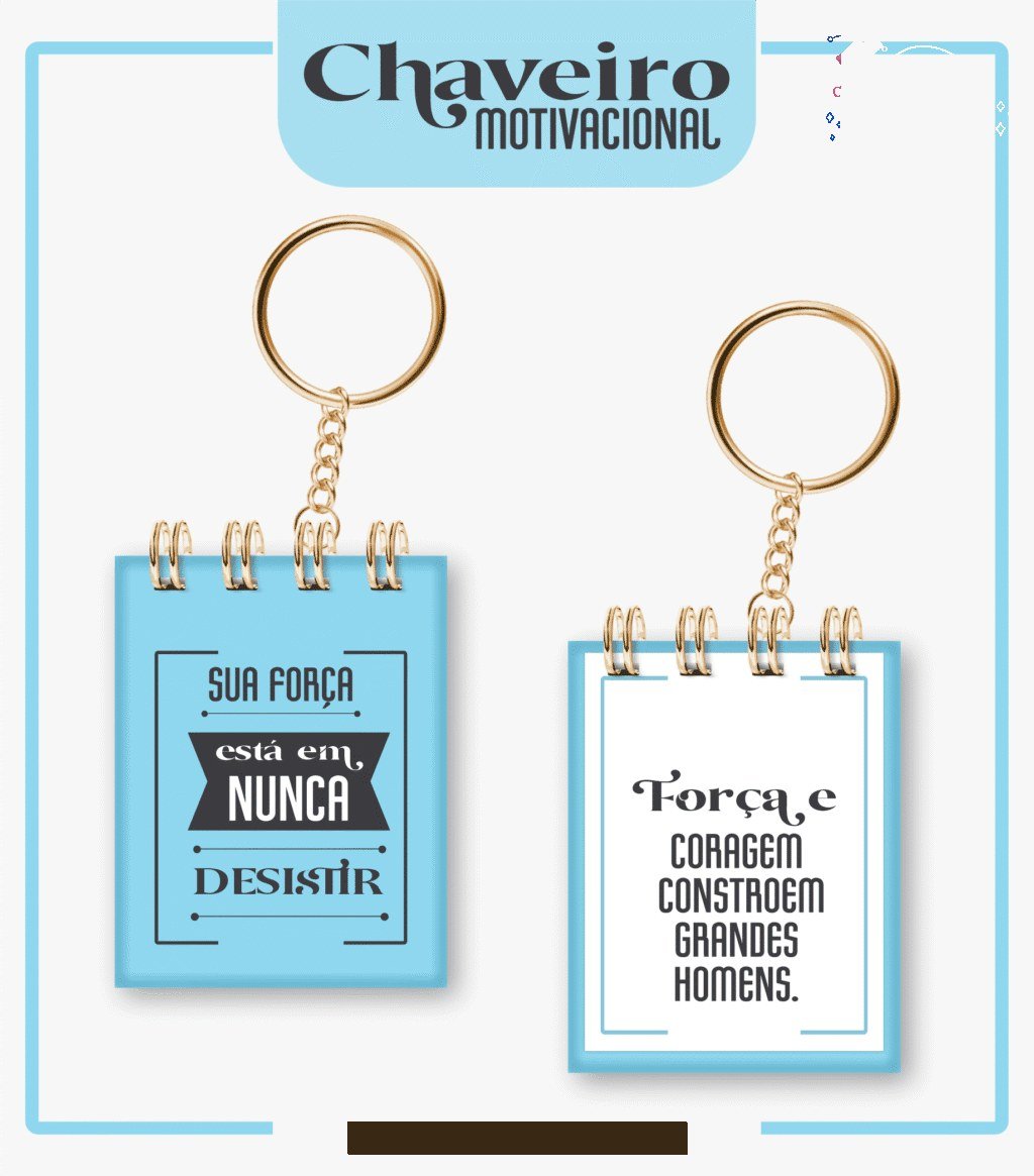 Chaveiro Motivacional Masculino (Lina) - Imagem 1