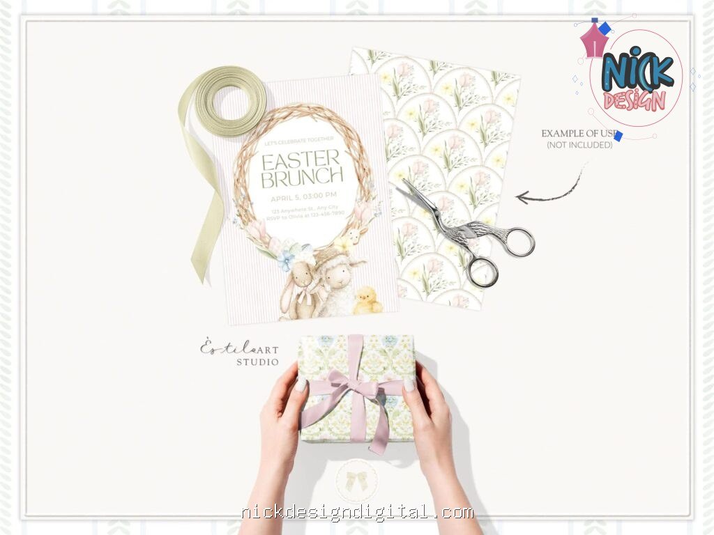 Conjunto de Clipart de Páscoa em Aquarela - Imagem 9
