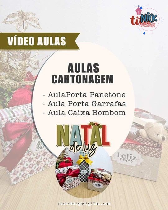 Natal de Luz - AULAS Cartonagem (Tita)