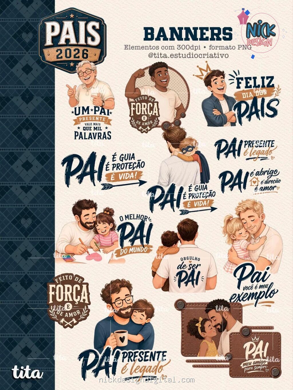 Pais 2026 - Combo Ilustrações e Papéis (Tita) - Imagem 2