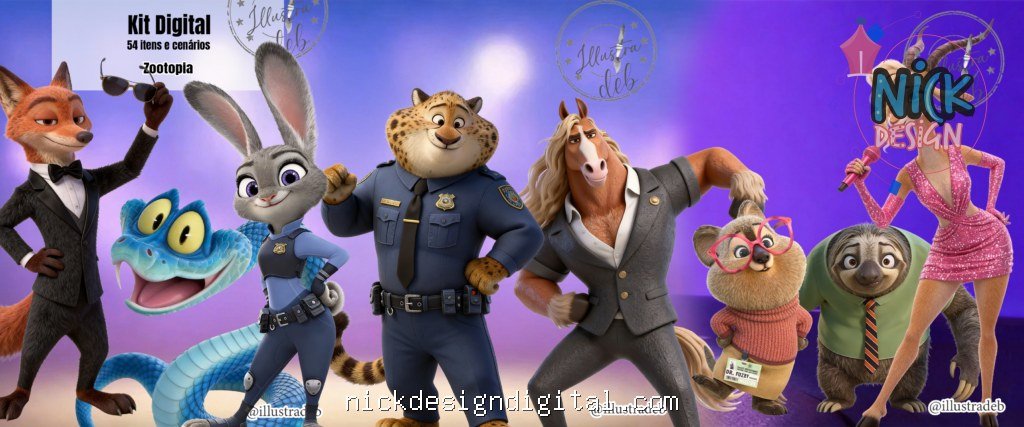 Zootopia - Kit Digital - Imagem 1