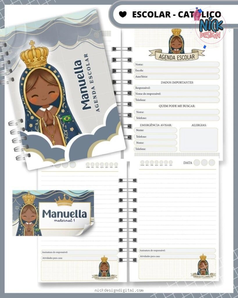Nossa Senhora Aparecida - Kit Escolar Católico