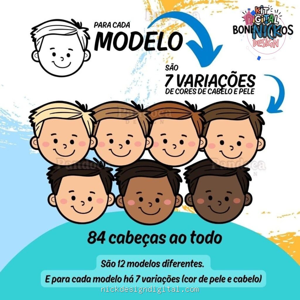 Bonequinhas Meninos - Kit Digital - Imagem 6