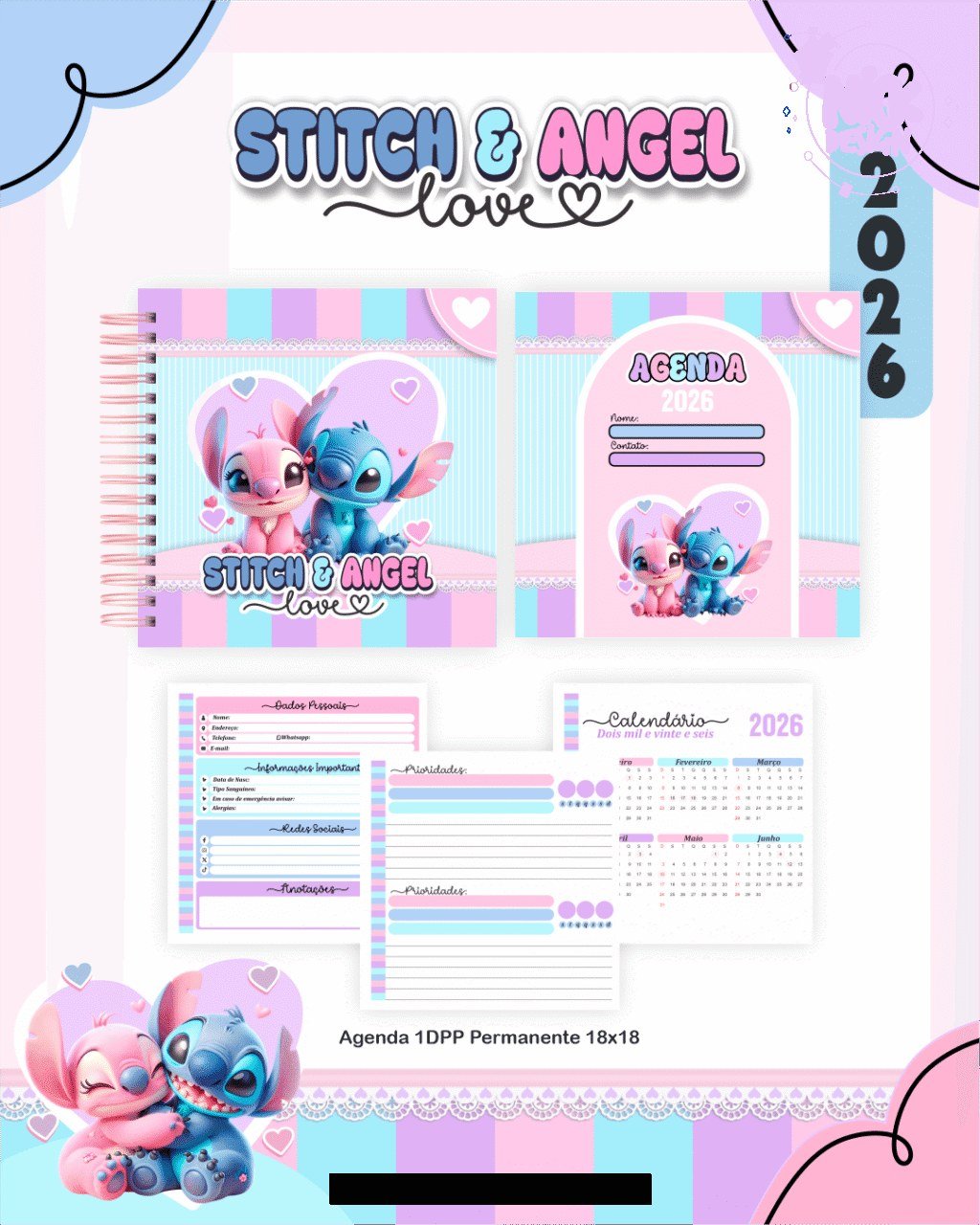 BOX Stitch e Angel - Escolar 2026 (Pamella) - Imagem 6