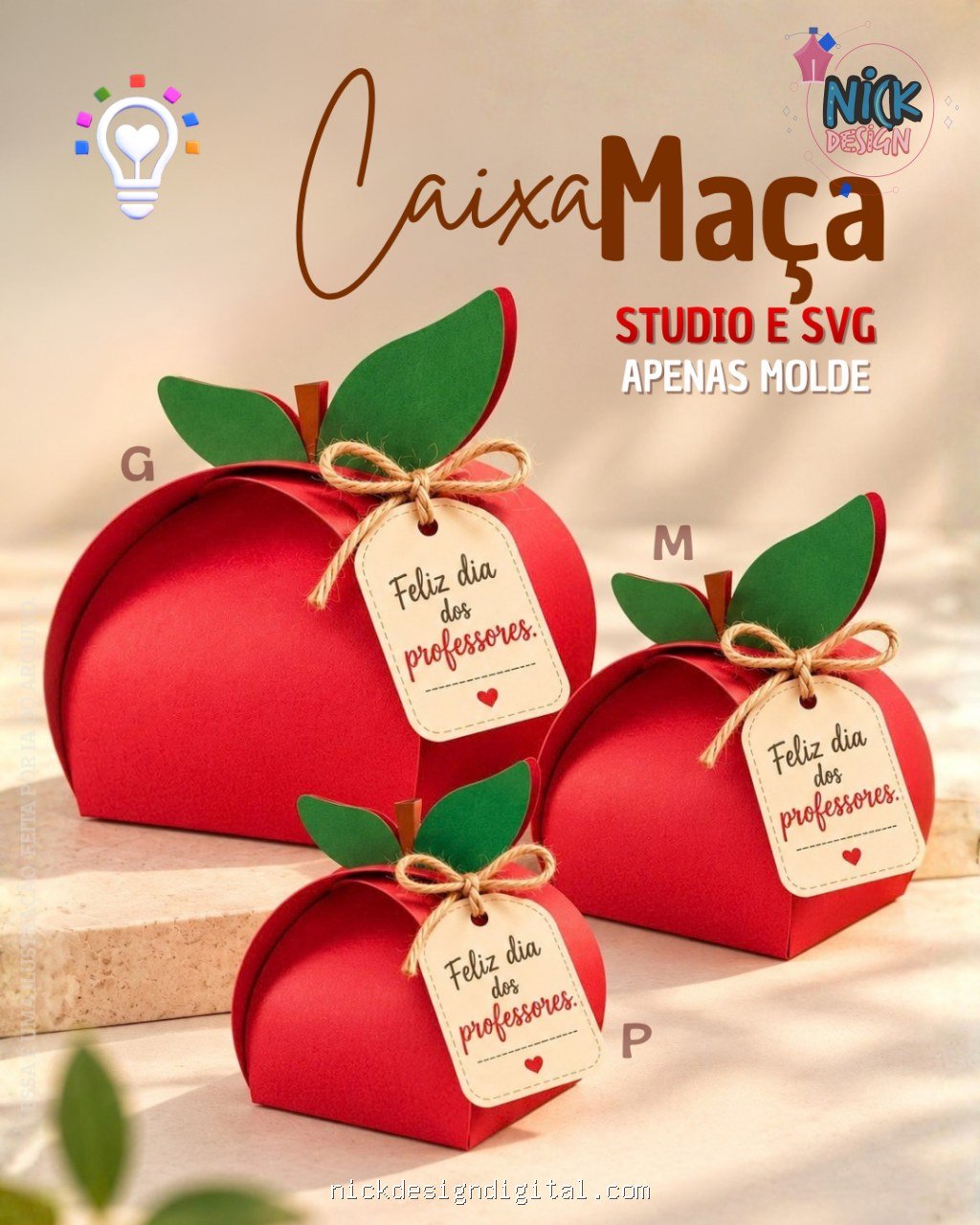 Caixa Maçã - Dia dos Professores - Imagem 1