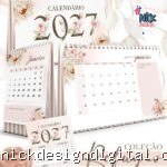 Kit Calendários 2027 de Mesa A5 A6 e Calendário Marca Página Refúgio (Bicho Papel)
