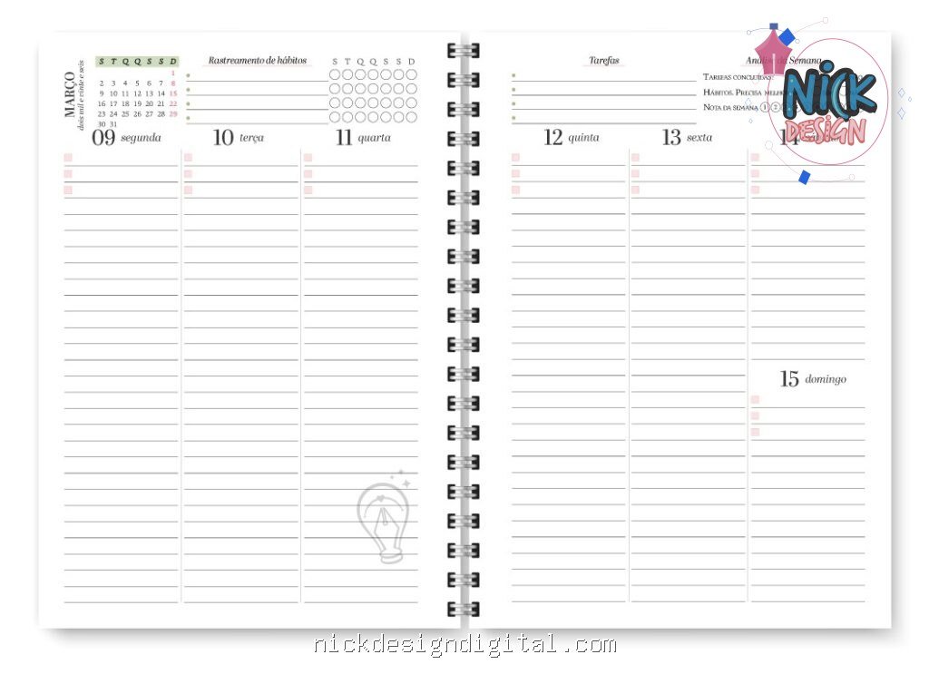 Miolo Planner Spring 2027 (Trilha de Papel) - Imagem 9