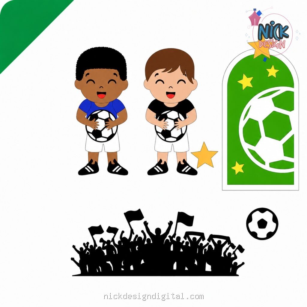 Futebol Menino Segurando Bola - Topo de Bolo - Imagem 1