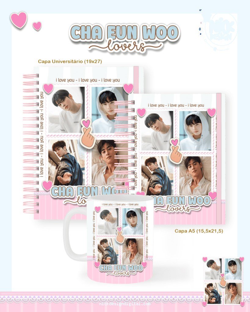 Cha eun woo lovers - Escolar Teen Adulto (Pamella)