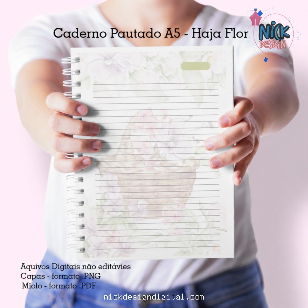 Haja Flor – Caderno Pautado A5 + Bloquinho A6 - Imagem 3