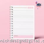 Miolo Agenda SEM DATA - 1DPP + 2DPP - A5 - wire-o/espiral 6 cores