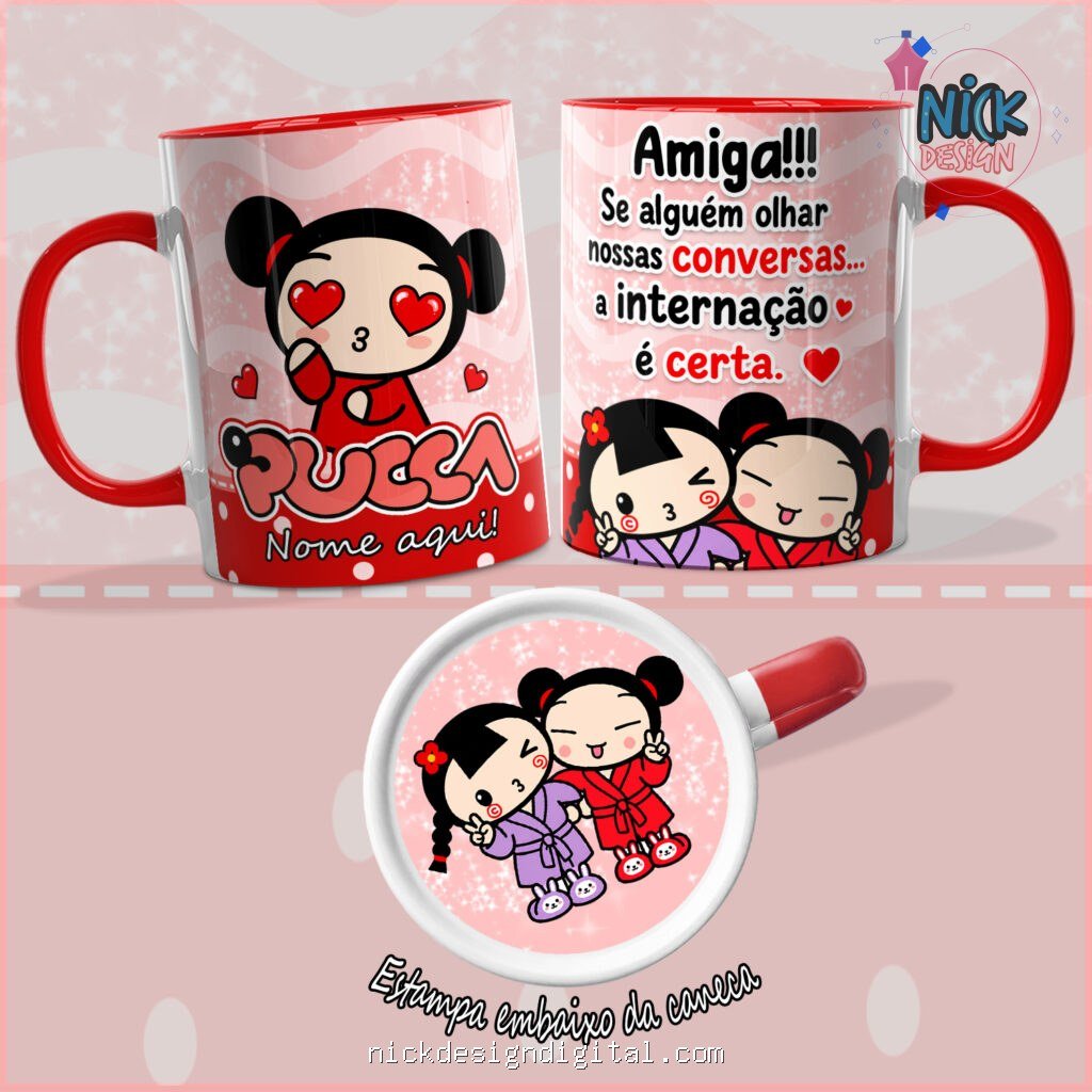 Pucca Amigas + Estampa Exclusiva para o Fundo da Caneca - Imagem 3