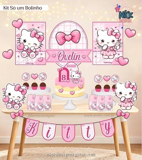 Hello Kitty - Kit Só Um Bolinho - Imagem 1