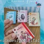 Chaveiro Mini Bíblia Floral