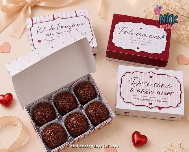 Caixa para Brigadeiro - Dia dos Namorados - Imagem 1