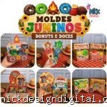 Moldes Juninos Donuts