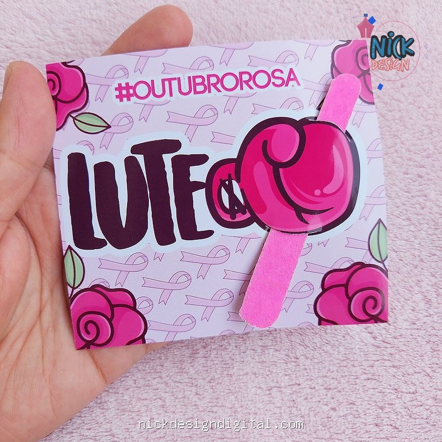 PDF Card Mini Lixa - Outubro Rosa (Kif) - Imagem 1
