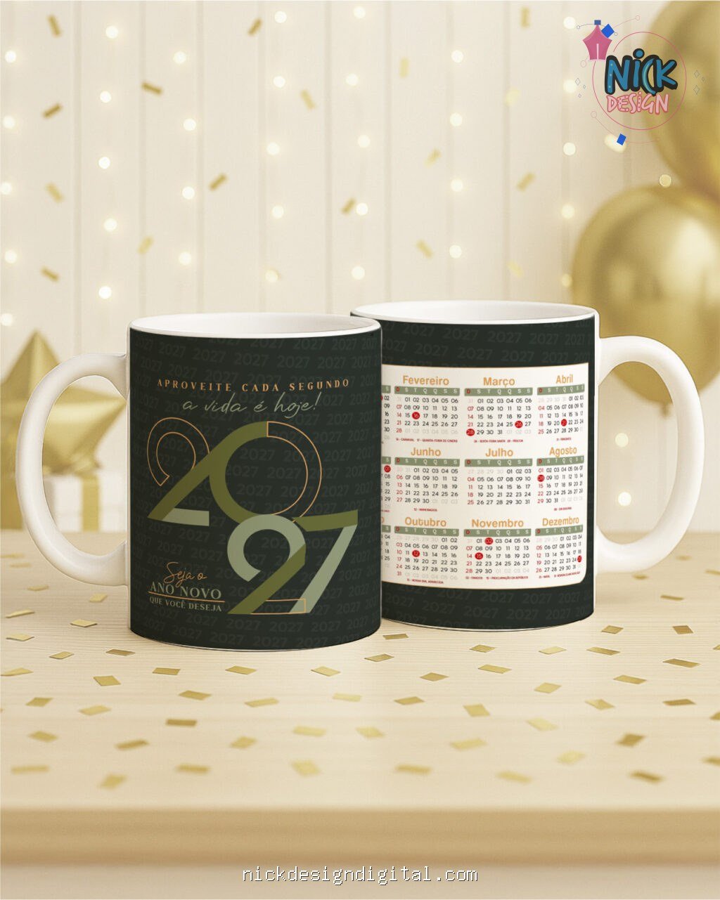 Ano Novo - Calendário 2027 (Artes Canecas) - Imagem 11