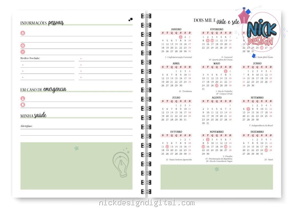 Miolo Planner Spring Permanente (Trilha de Papel) - Imagem 3