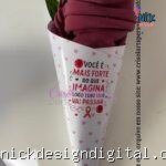 Cone para touca outubro rosa