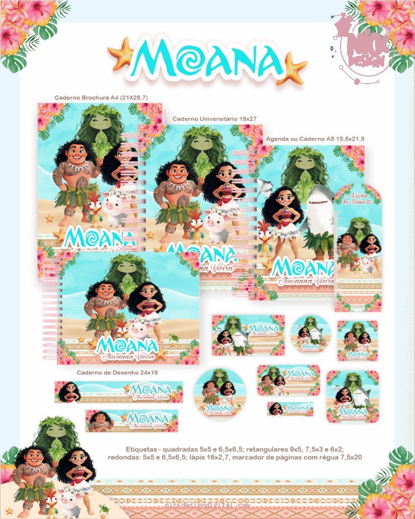 Moana Aquarela - Escolar 2.0 2026 (Pamella)