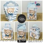 Chá de Bebê Ursinho Azul - Kit Festa Pronta