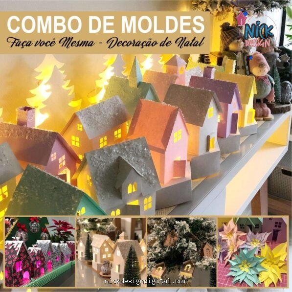 COMBO Moldes Decoração de Natal