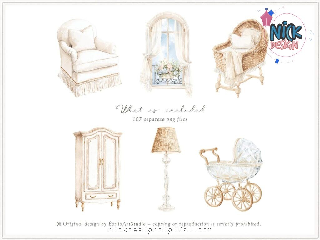 Conjunto de Clipart de Páscoa em Aquarela - Imagem 4