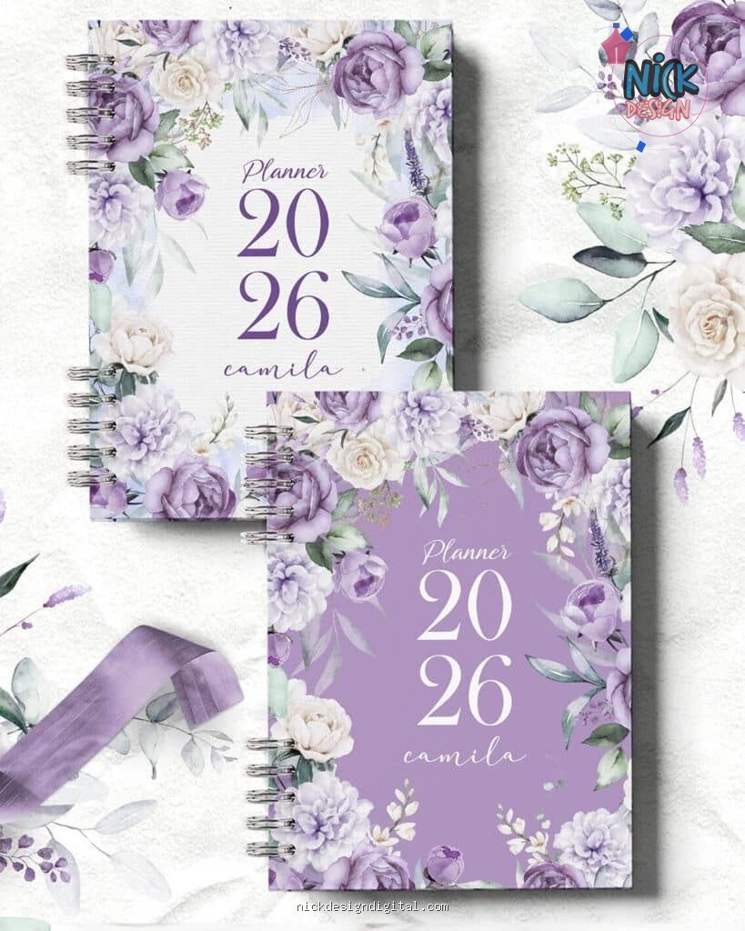 Planner 2026 Coleção Violeta (Bicho Papel)