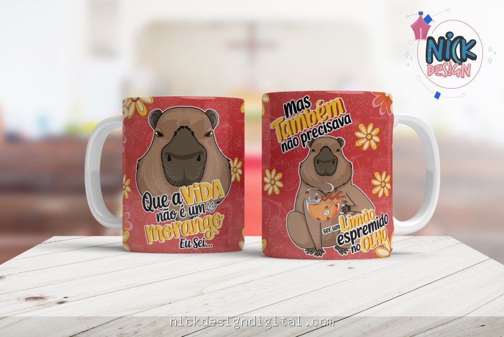 Capivara Melindrosa - Arte Avulsa Caneca - Imagem 1