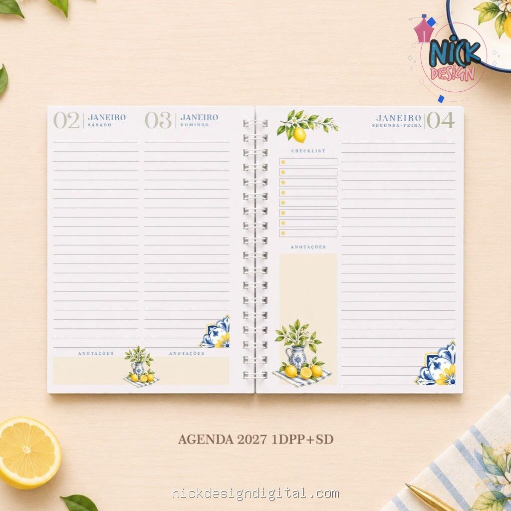 Coleção Cápsula – Limão Siciliano Agendas Caderno Bloquinho - Imagem 6