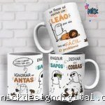 Flork Matar Um Leão Por Dia - Arte Avulsa Caneca