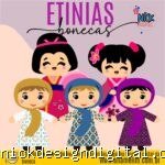 Estampas e Molde Etnias Bonecas de Pano
