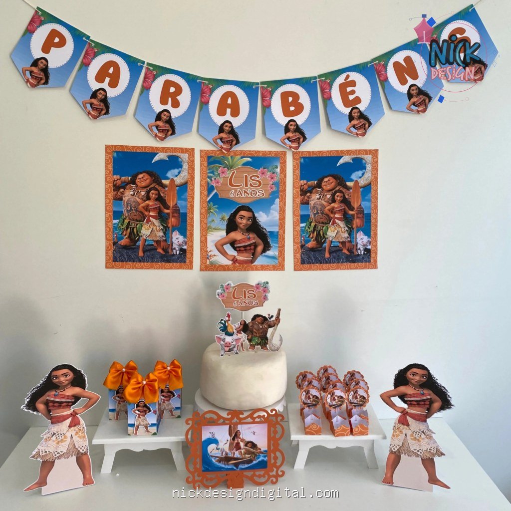 Moana - Kit Festa Pronta - Imagem 1