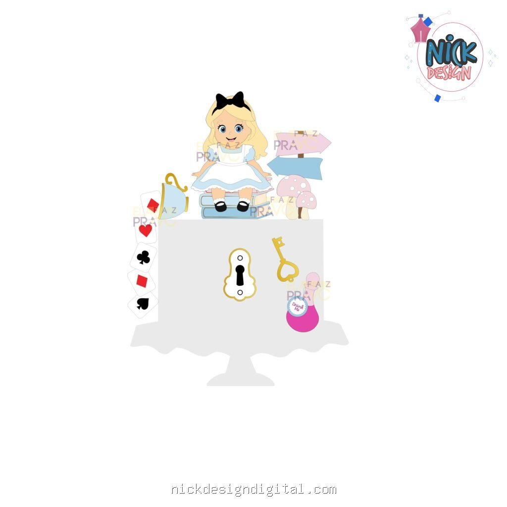 Alice - Topo de Bolo - Imagem 1