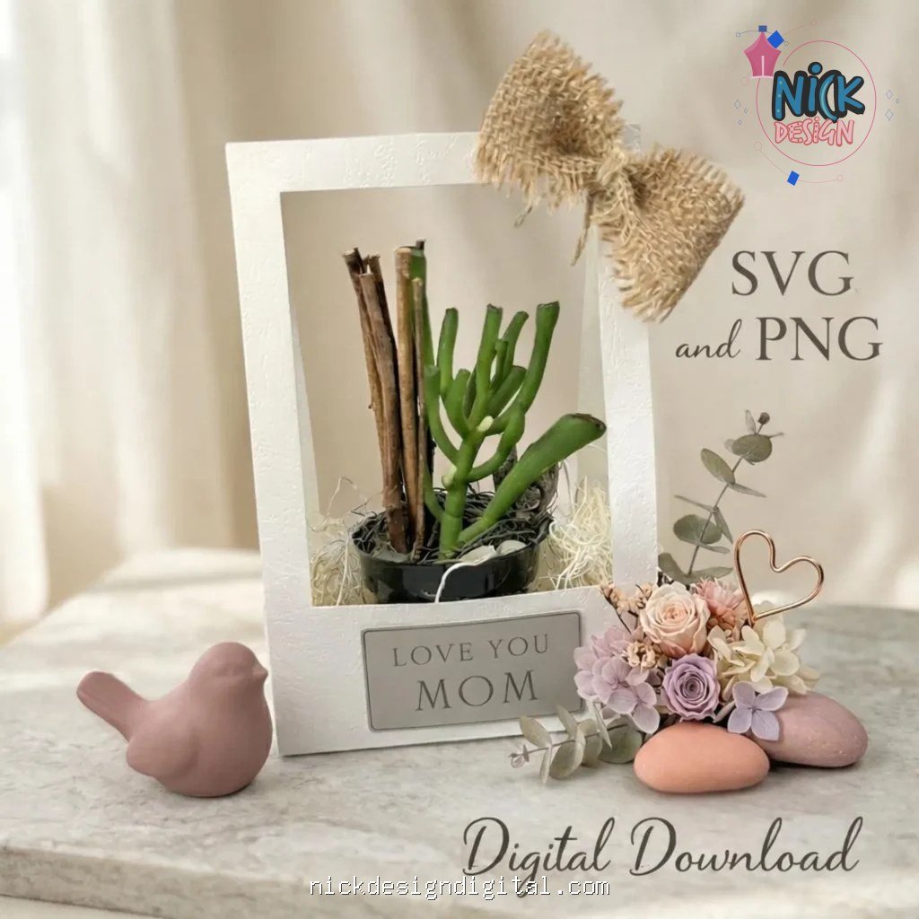 Caixa Mini Flores - Dia das Mães em SVG - Imagem 1