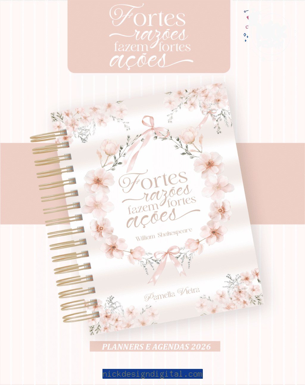 Lettering Clean - Agendas | Planners 2026 (Pamella) - Imagem 1