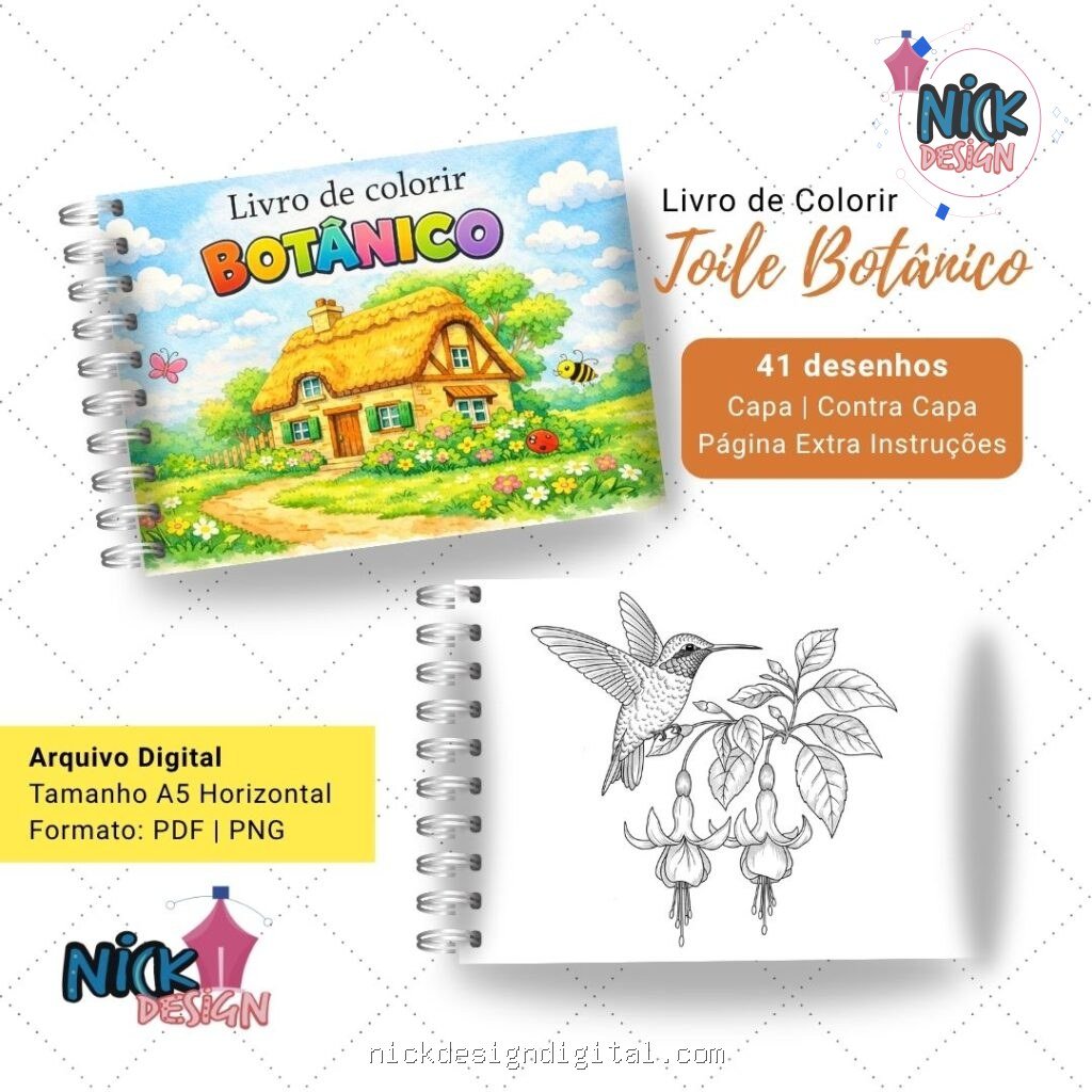 Botânico - Livro de Colorir - Imagem 1
