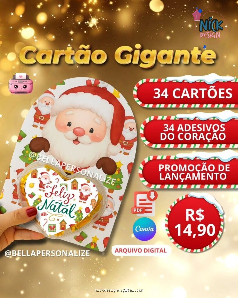 COMBO Cartão Gigante de Natal