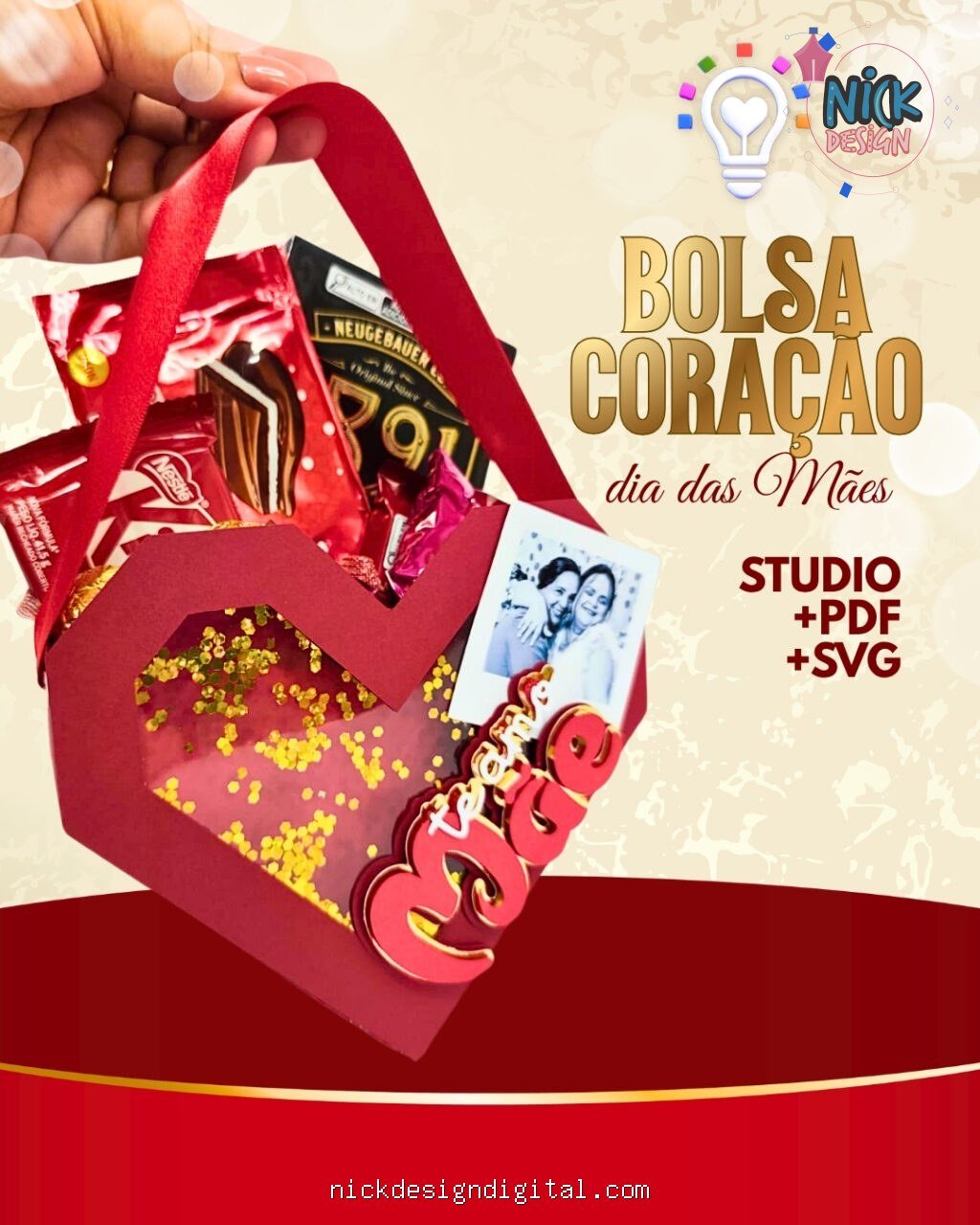 Bolsa Coração - Dia das Mães - Imagem 1