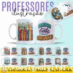 Professores Ilustração - Artes para Canecas