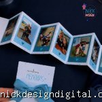 Mini Álbum Sanfonado com Fotos - Dia dos Pais