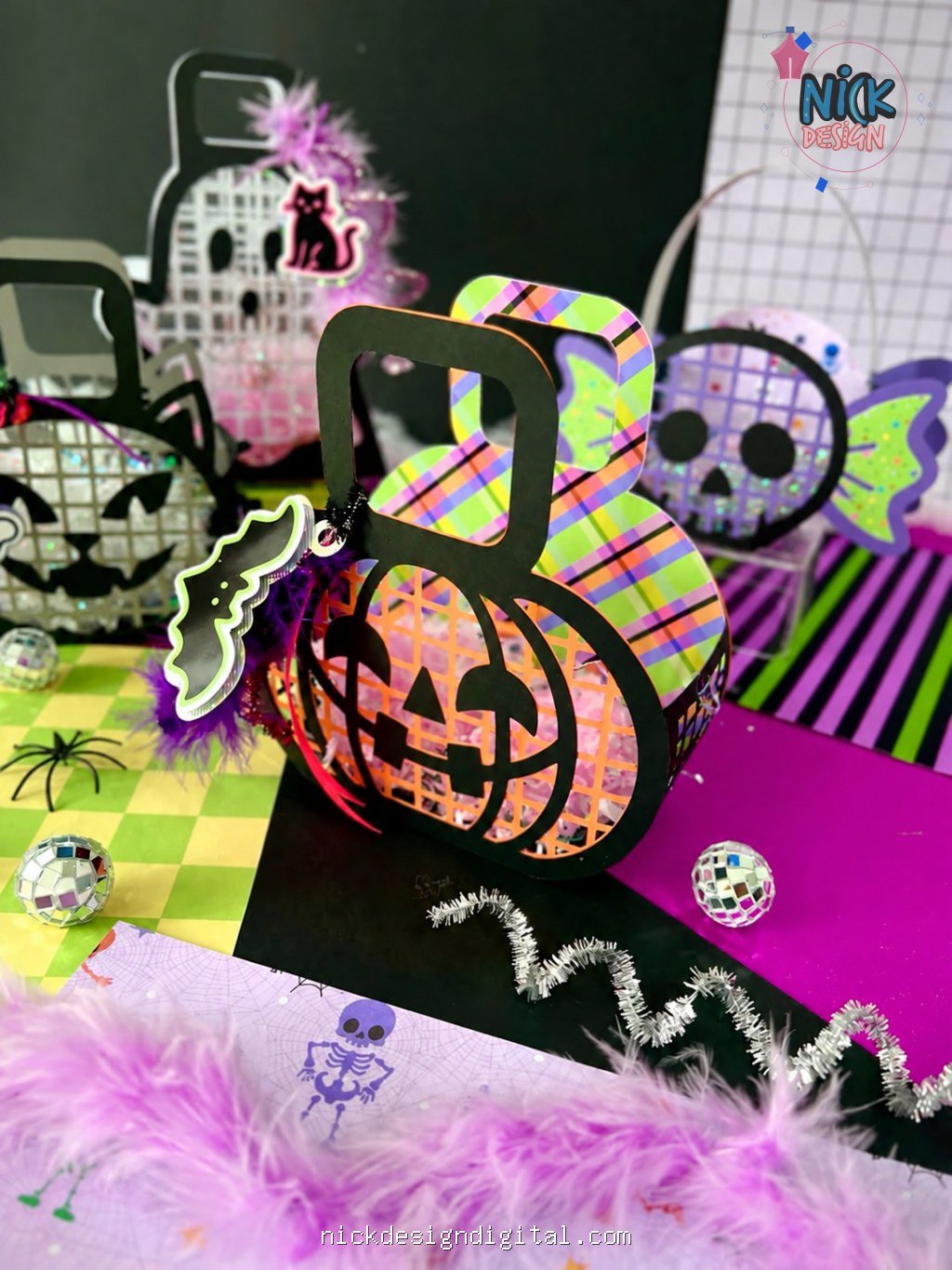 Cestas de Halloween + Papeis (Espanhol) - Imagem 2