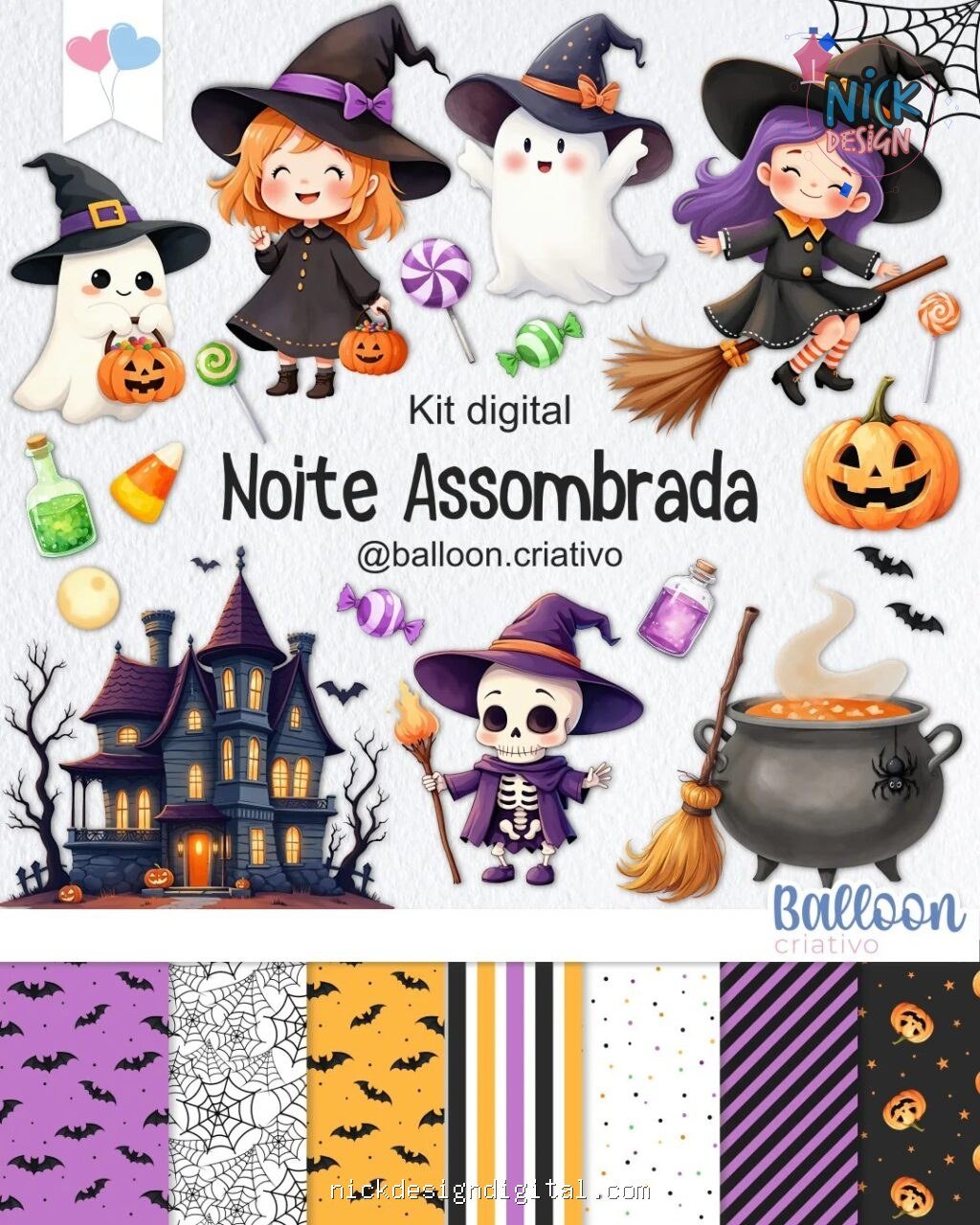 Noite Assombrada - Kit Digital - Imagem 1