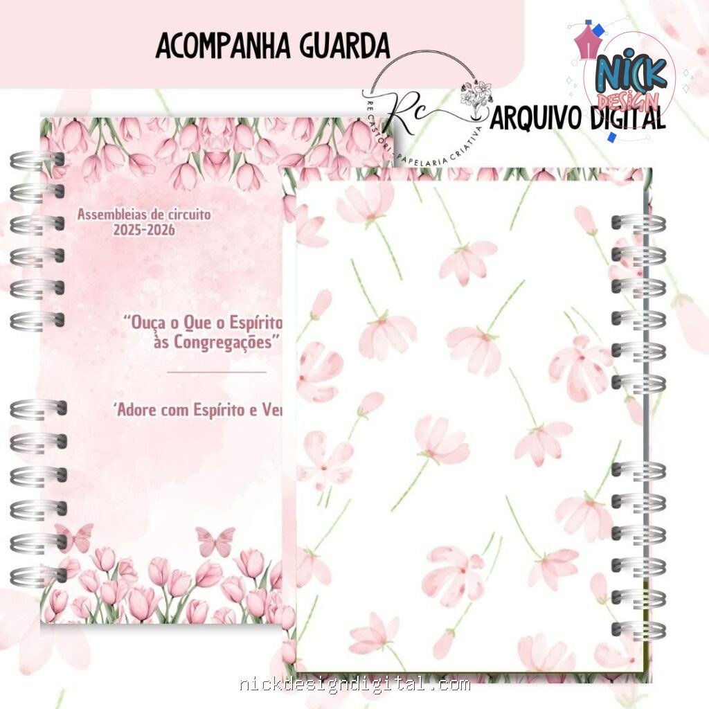 Caderno Assembleia de Circuito 2025/2026 – FLORAL ROSA S/TEMA (Re Castori) - Imagem 2