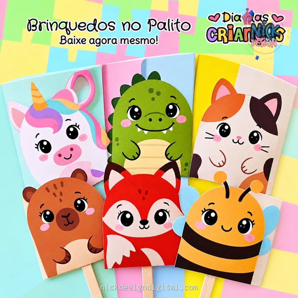 Brinquedos no Palito Dia das Crianças - Imagem 1